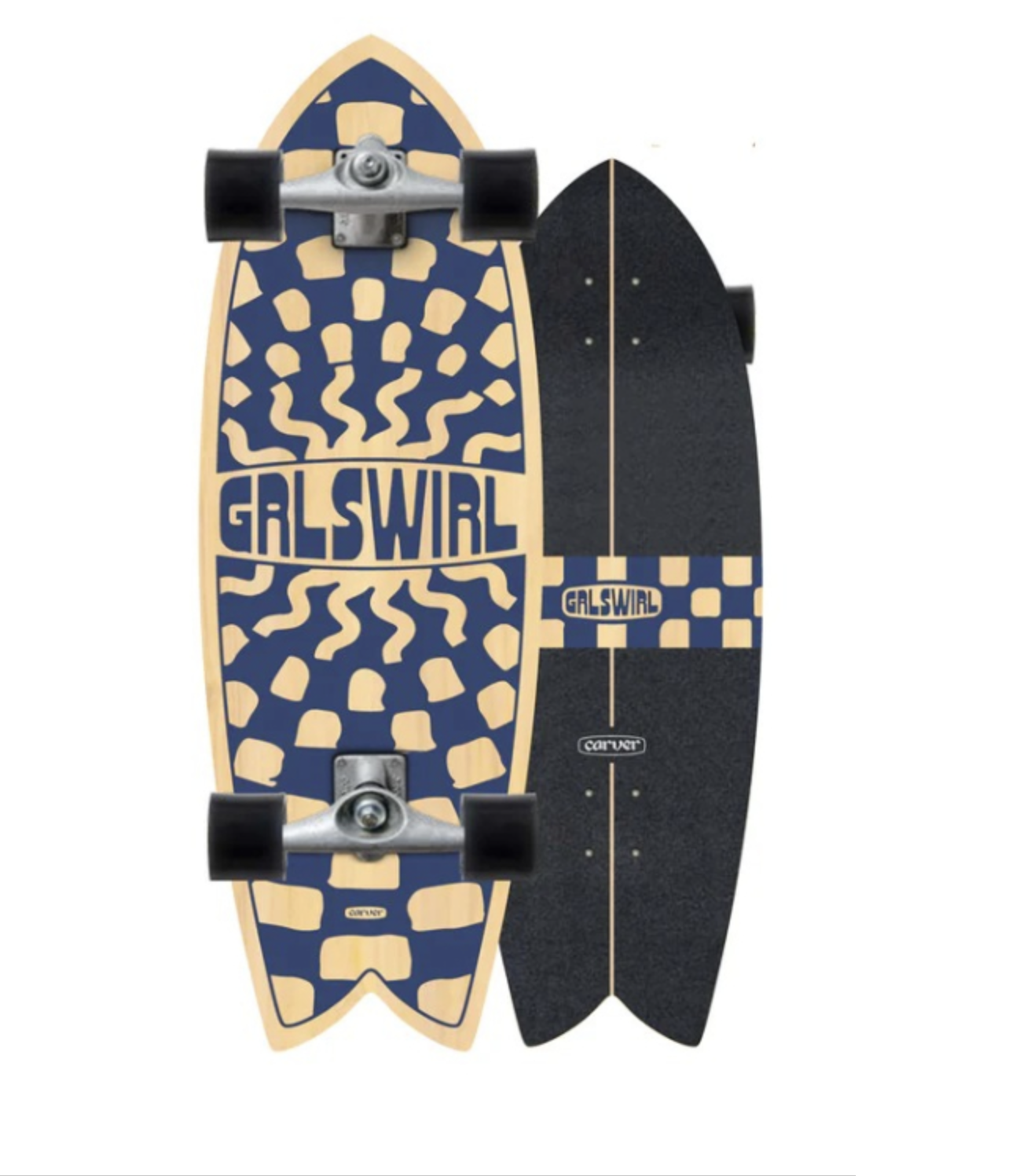 Surfskate Swirlcheck 29.25" Raw CX Trucks